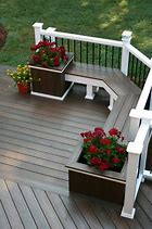 Image result for Corner Deck Planter Bench