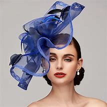 Image result for Headpiece Feather / Silk / Organza Kentucky Derby Hat / Fascinators / Hats 1Pc Wedding / Special Occasion / Party / Evening Purple