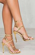 Image result for Black and Gold High Heel Shoes