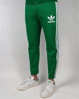 Image result for Adidas Cream Pants with Green Stripes