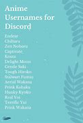 Image result for Aesthetic Anime Usernames for Discord Male