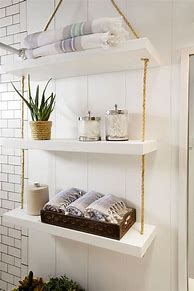 Image result for Hanging Bathroom Shelves