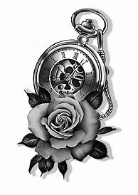 Image result for Clock Tattoo Sketch