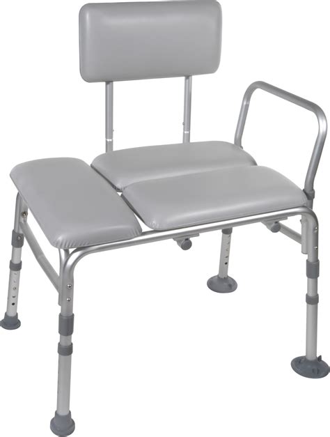 Living Well HME   Transfer Bench   Padded Seat Transfer Bench