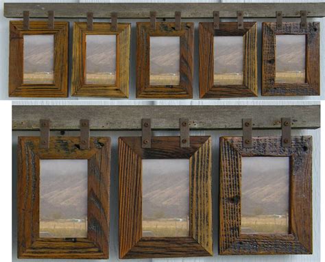 Barn Wood Rustic Collage Picture Frames For (5) 4
