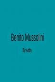 Image result for Benito Mussolini Background