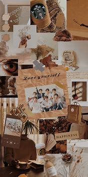 Image result for BTS Brown Aesthetic Wallpaper