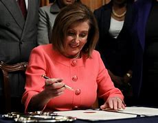 Image result for Nancy Pelosi Impeachment Signing Pens