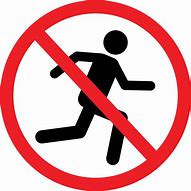 Image result for No Running Sign Clip Art