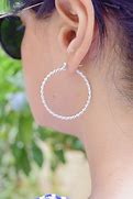 Image result for Gold Hoop Earrings with Crystals