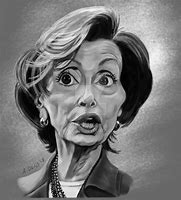 Image result for Black and White Drawing of Nancy Pelosi