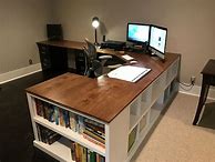 Image result for DIY Home Office Desk with Cabinets