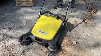 Image result for Karcher S4 Twin Push Sweeper In Yellow - Karcher - Yard Equipment - Yellow