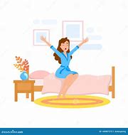 Image result for Girl Waking Up From Bed Cartoon
