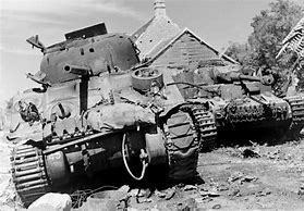 Image result for Destroyed Sherman Tanks WW2