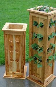 Image result for Scrap Wood Tower Planters