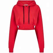 Image result for Red Crop Top Sweatshirt