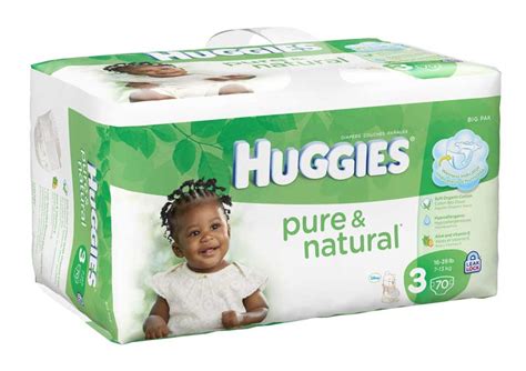 Amazon   Huggies Pure & Natural Diapers, Size 3, 70 Count (Pack of 2  