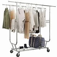 Image result for Rolling Clothes Hanger Rack
