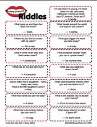 Image result for Riddles Print Out