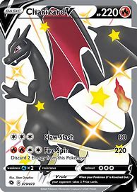 Image result for Charizard Vmax Champions Path Pokémon Card - Custom Rainbow Metal Pokemon Card - Rare TCG Full Art Collectible Trading Card