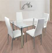 Image result for Glass Dining Table Set for 4