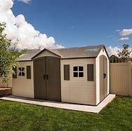 Image result for Lifetime Outdoor Storage Shed 60127 20X8 Dual Entry