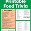 Image result for Printable Food Trivia Quiz