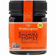 Image result for Wedderspoon Raw Monofloral Manuka Honey Kfactor 16 | 17.6 Oz Jar