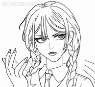Image result for Wednesday Addams Coloring Pages