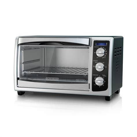 BLACK+DECKER 6 Slice Toaster Oven, Black/Silver, 9” Pizza, TO1675B  