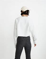Image result for White Cropped Crewneck Sweatshirt