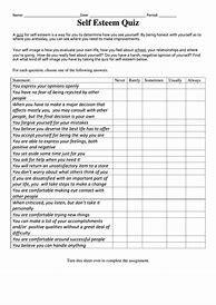 Image result for Self-Esteem Questions for Group