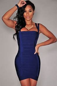 Image result for Satin Arched Bandage Bodycon