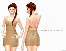 Image result for Metallic Gold Dress