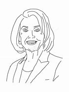Image result for Black and White Drawing of Nancy Pelosi