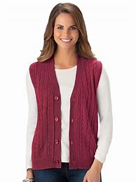 Image result for Red Sweater Vest Women
