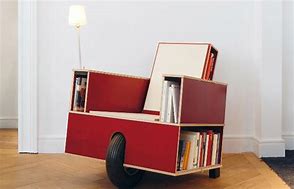 Image result for Bookshelf with Basket Storage