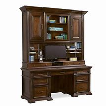 Image result for Credenza Desk with Hutch