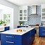 Image result for White Kitchen with Blue Appliances