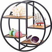 Image result for Metal Round Wall Hanging Shelf