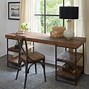 Image result for Reclaimed Wood Desk with Metal Legs