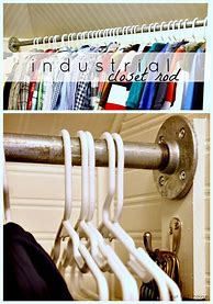 Image result for Plumbing Pipe Closet Rod