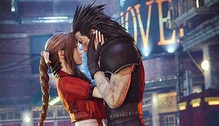 Image result for FF7 Aerith Cloud