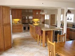 Image result for Kitchen Floor Tile Ideas with Oak Cabinets