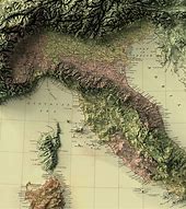 Image result for Italy Relief Map