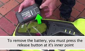 Image result for How to Remove Battery From Ryobi Blower