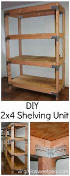 Image result for DIY 2X4 Shelving Unit