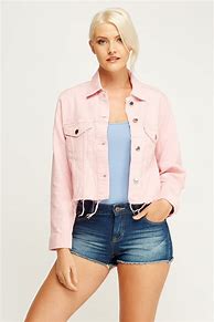 Image result for Pink Denim Jacket XXL