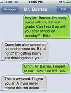 Image result for Funny Inappropriate Texts Teachers